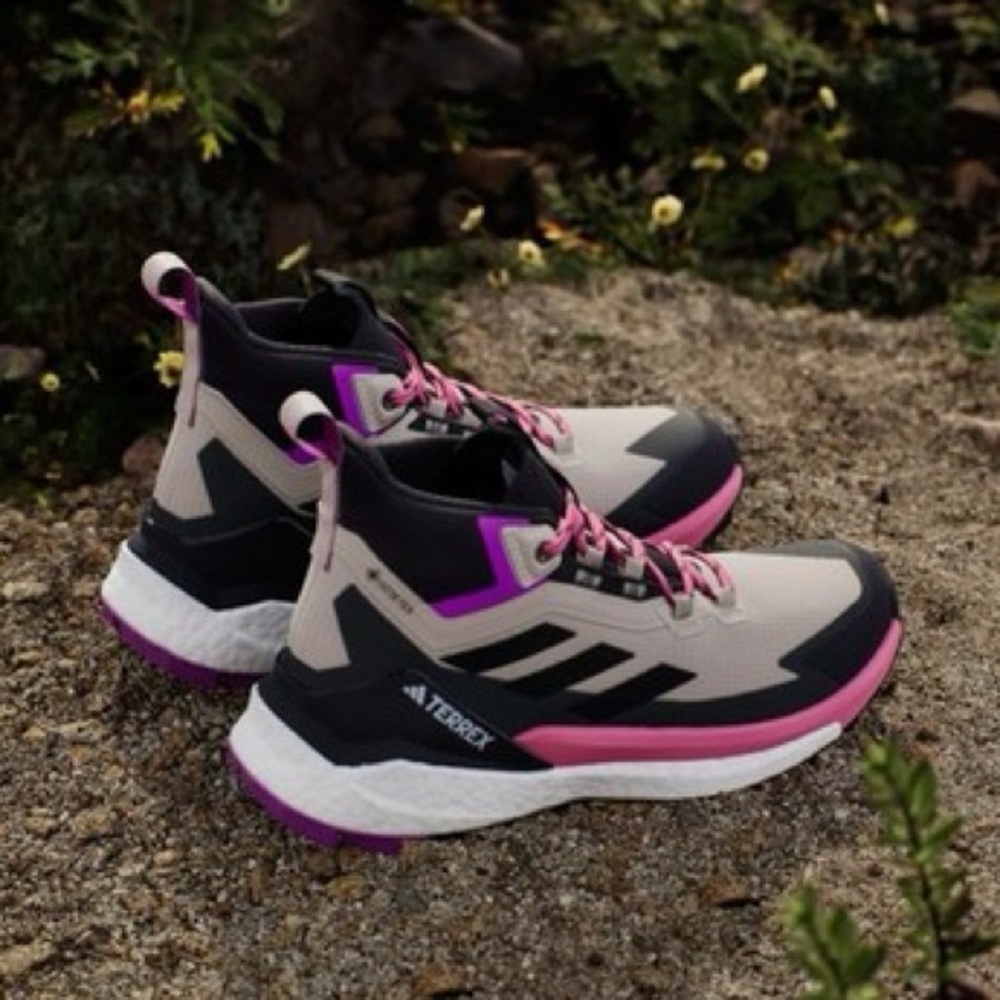 Adidas Terrex Free Hiker 2 Gtx Beige / Pink Fusion / Black Hiking Shoes - Picture 4 of 6